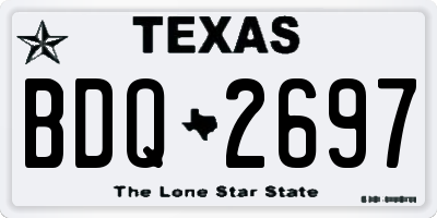 TX license plate BDQ2697