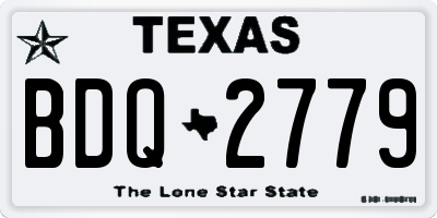 TX license plate BDQ2779