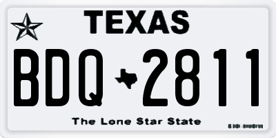 TX license plate BDQ2811
