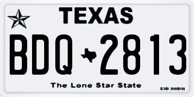 TX license plate BDQ2813