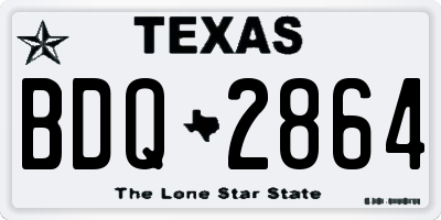 TX license plate BDQ2864