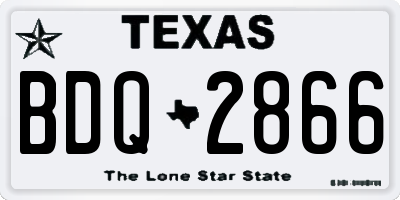 TX license plate BDQ2866