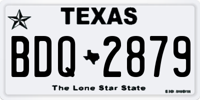 TX license plate BDQ2879