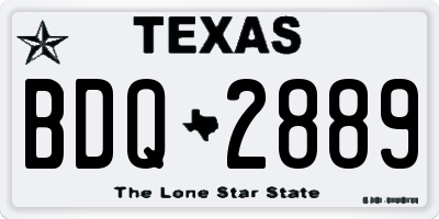 TX license plate BDQ2889