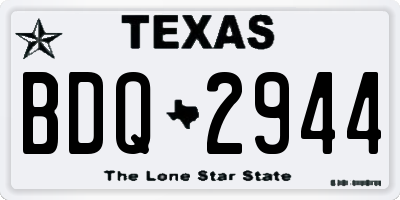 TX license plate BDQ2944