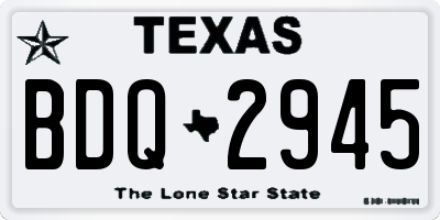 TX license plate BDQ2945