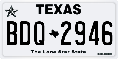 TX license plate BDQ2946