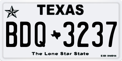 TX license plate BDQ3237