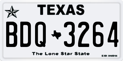 TX license plate BDQ3264