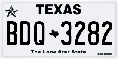 TX license plate BDQ3282