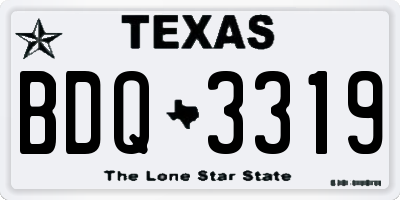 TX license plate BDQ3319