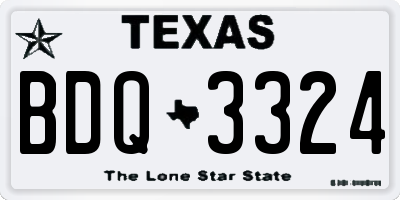 TX license plate BDQ3324