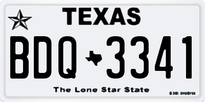 TX license plate BDQ3341
