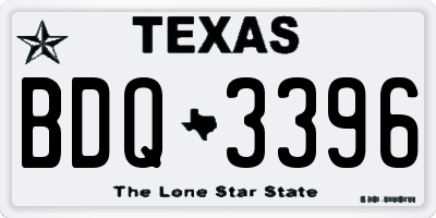 TX license plate BDQ3396