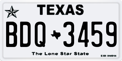 TX license plate BDQ3459