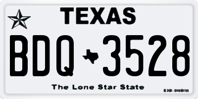 TX license plate BDQ3528