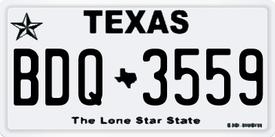 TX license plate BDQ3559