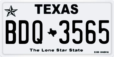 TX license plate BDQ3565
