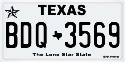 TX license plate BDQ3569