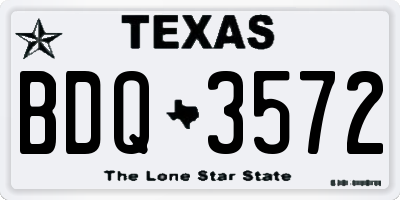 TX license plate BDQ3572