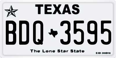 TX license plate BDQ3595