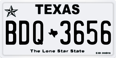 TX license plate BDQ3656