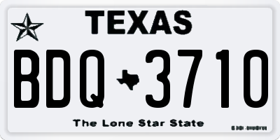 TX license plate BDQ3710