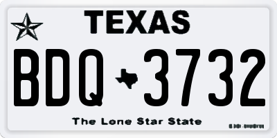 TX license plate BDQ3732