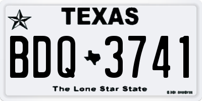 TX license plate BDQ3741