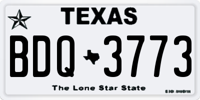 TX license plate BDQ3773