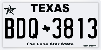 TX license plate BDQ3813