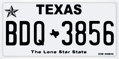 TX license plate BDQ3856