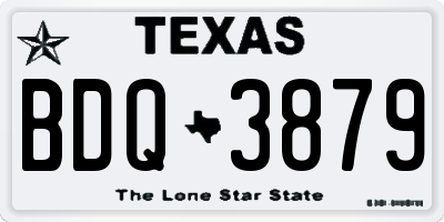 TX license plate BDQ3879