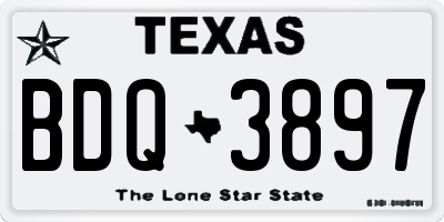 TX license plate BDQ3897