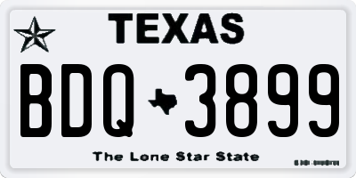 TX license plate BDQ3899