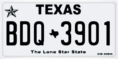 TX license plate BDQ3901
