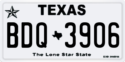 TX license plate BDQ3906