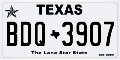 TX license plate BDQ3907