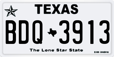 TX license plate BDQ3913