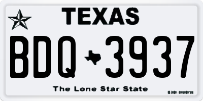 TX license plate BDQ3937