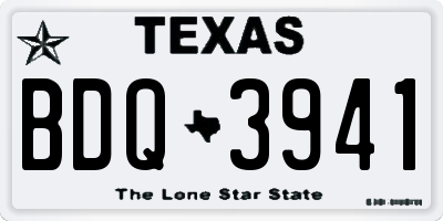 TX license plate BDQ3941