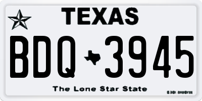 TX license plate BDQ3945
