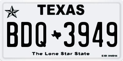 TX license plate BDQ3949