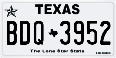 TX license plate BDQ3952