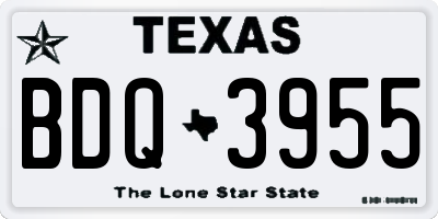 TX license plate BDQ3955