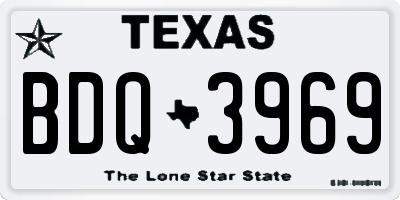TX license plate BDQ3969
