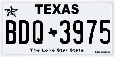 TX license plate BDQ3975