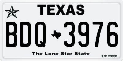TX license plate BDQ3976