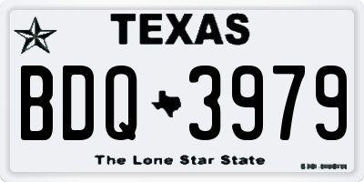 TX license plate BDQ3979