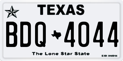 TX license plate BDQ4044